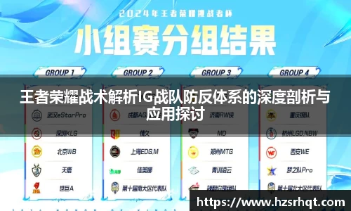 王者荣耀战术解析IG战队防反体系的深度剖析与应用探讨