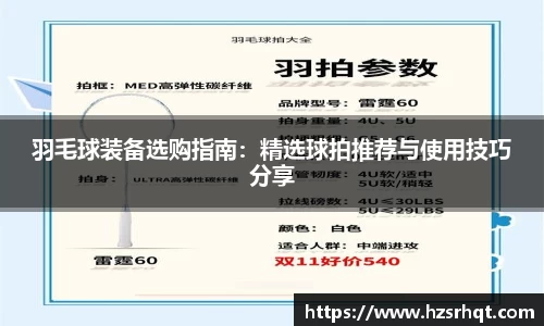 羽毛球装备选购指南：精选球拍推荐与使用技巧分享
