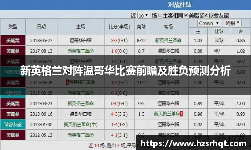 新英格兰对阵温哥华比赛前瞻及胜负预测分析